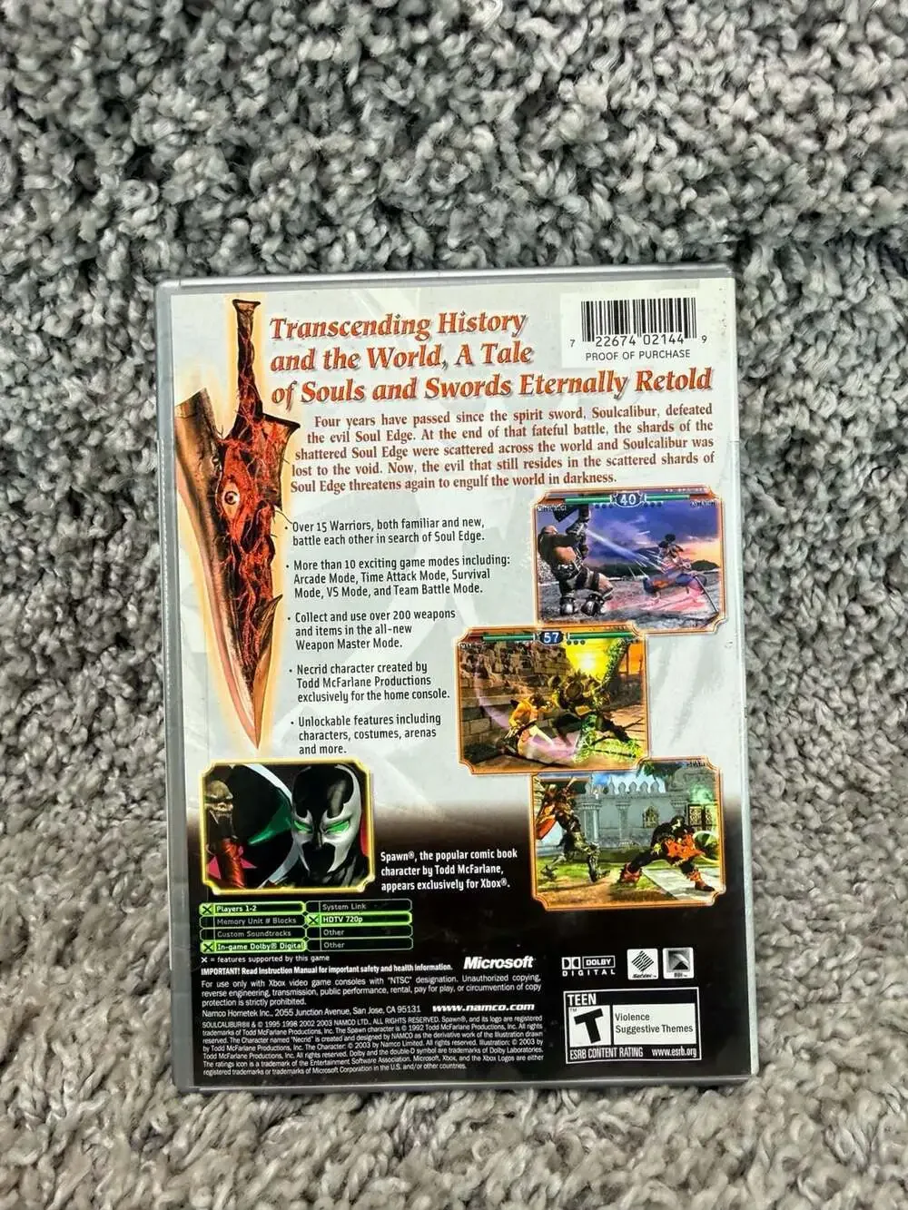 SoulCalibur II (Microsoft Xbox, 2003) Platinum Hits Edition